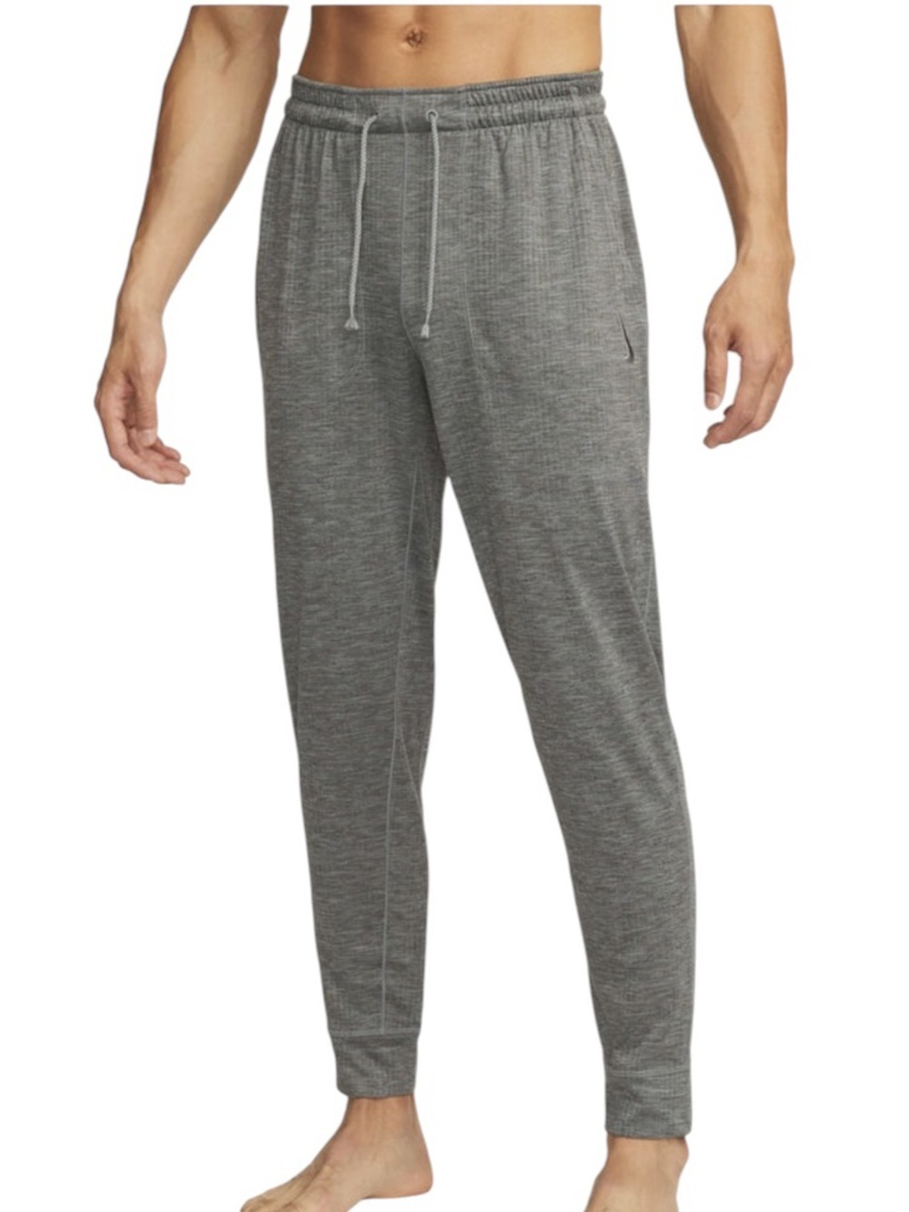 Nike Yoga Men's Dri-FIT Joggers Cool Heathered Grey Size L